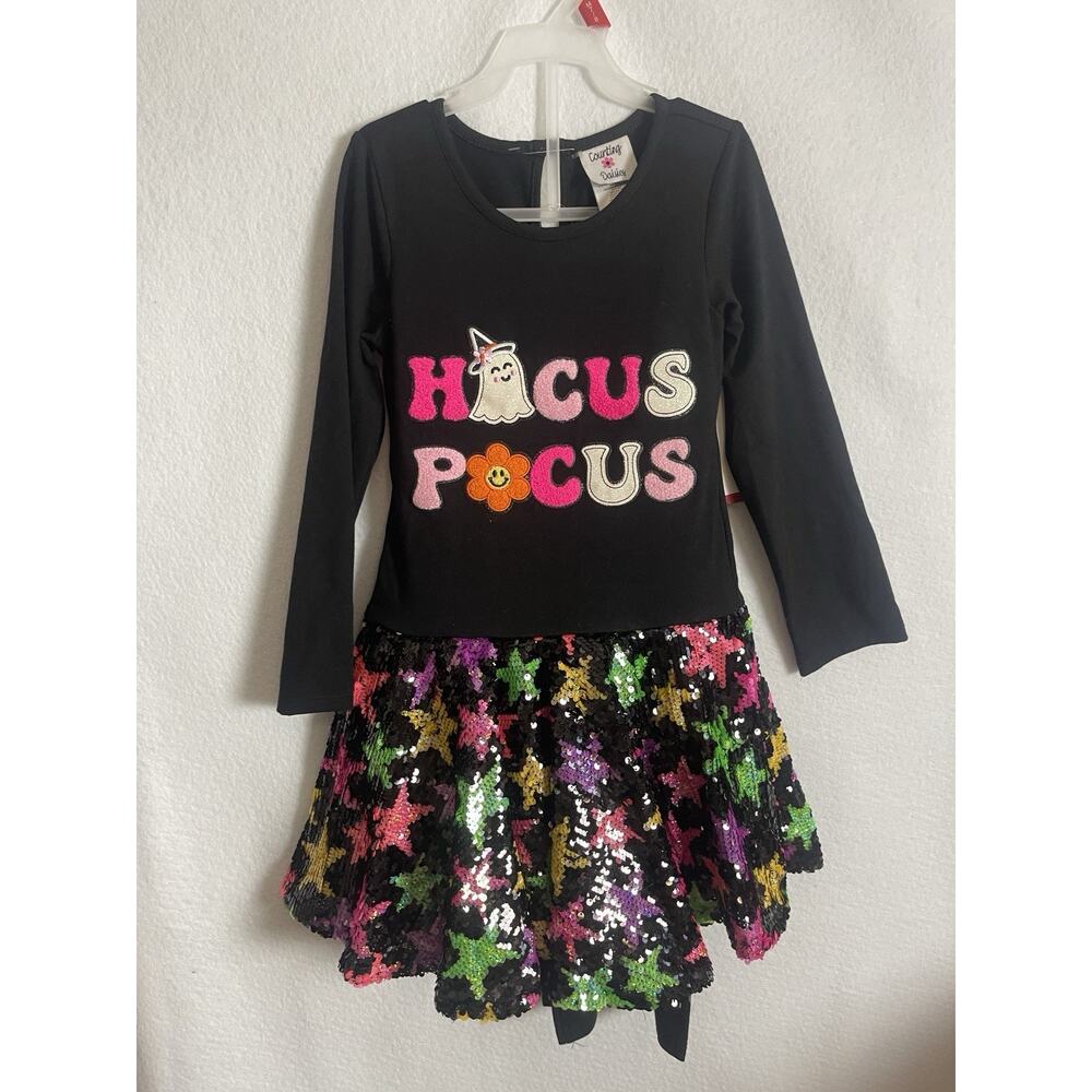 Counting Daisies Girls 2-Piece Halloween Tutu Dress & Leggings Hocus Pocus 7/8 M
